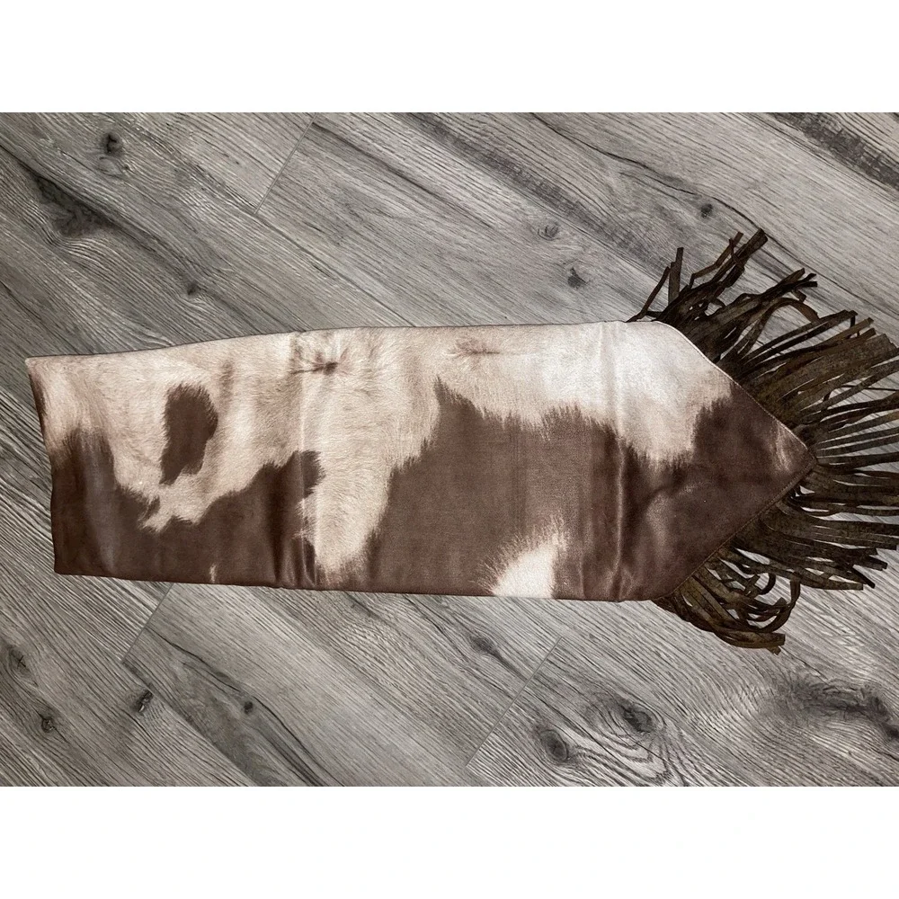 HiEnd Accents Cow Print‎ Western Decor Table Runner 14